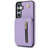 Samsung Galaxy S24+ 5G YM006 Skin Feel Zipper Card Bag Phone Case with Dual Lanyard - Light Purple