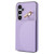 Samsung Galaxy S24+ 5G YM007 Ring Holder Card Bag Skin Feel Phone Case - Purple
