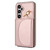 Samsung Galaxy S24+ 5G YM007 Ring Holder Card Bag Skin Feel Phone Case - Rose Gold