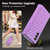 Samsung Galaxy S24+ 5G Zipper Multi-Card Wallet Rhombic Leather Phone Case - Purple