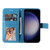 Samsung Galaxy S24+ 7-petal Flowers Embossing Leather Phone Case - Blue