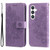 Samsung Galaxy S24+ 7-petal Flowers Embossing Leather Phone Case - Light Purple