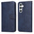 Samsung Galaxy S24+ Classic Calf Texture Flip Leather Phone Case - Blue