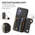 Samsung Galaxy S24+ DF-09 Crossbody Litchi texture Card Bag Design PU Phone Case - Black