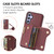 Samsung Galaxy S24+ DF-09 Crossbody Litchi texture Card Bag Design PU Phone Case - Wine Red