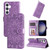 Samsung Galaxy S24+ Embossed Sunflower Leather Phone Case - Purple