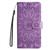 Samsung Galaxy S24+ Embossed Sunflower Leather Phone Case - Purple