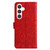 Samsung Galaxy S24+ Embossed Sunflower Leather Phone Case - Red