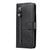 Samsung Galaxy S24+ Fashion Calf Texture Zipper Leather Phone Case - Black