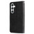 Samsung Galaxy S24+ Fashion Calf Texture Zipper Leather Phone Case - Black