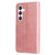 Samsung Galaxy S24+ Fashion Calf Texture Zipper Leather Phone Case - Rose Gold Samsung Galaxy S24+ Fashion Calf Texture Zipper Leather Phone Case - Rose Gold