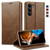 Samsung Galaxy S24+ LC.IMEEKE RFID Anti-theft Leather Phone Case - Brown