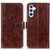 Samsung Galaxy S24+ Retro Crazy Horse Texture Leather Phone Case - Brown