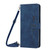 Samsung Galaxy S24+ Skin Feel Heart Embossed Leather Phone Case with Long Lanyard - Blue