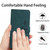 Samsung Galaxy S24+ Skin Feel Heart Embossed Leather Phone Case with Long Lanyard - Green