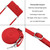 Samsung Galaxy S24+ Skin Feel Heart Embossed Leather Phone Case with Long Lanyard - Red