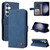 Samsung Galaxy S24+ Skin Feel Life Tree Metal Button Leather Phone Case - Blue