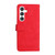 Samsung Galaxy S24+ Skin Feel Life Tree Metal Button Leather Phone Case - Red