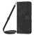 Samsung Galaxy S24+ Skin Feel Stripe Pattern Leather Phone Case with Long Lanyard - Black