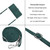 Samsung Galaxy S24+ Skin Feel Stripe Pattern Leather Phone Case with Long Lanyard - Green