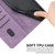 Samsung Galaxy S24+ Skin Feel Stripe Pattern Leather Phone Case with Long Lanyard - Purple