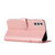 Samsung Galaxy S24+ Stitching Calf Texture Buckle Leather Phone Case - Pink