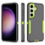 Samsung Galaxy S24 5G 2 in 1 Magnetic PC + TPU Phone Case - Gray+Fluorescent Green