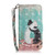 Samsung Galaxy S24 5G 3D Colored Horizontal Flip Leather Phone Case - Black White Cat