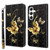 Samsung Galaxy S24 5G 3D Painted Leather Phone Case - Golden Swallow Butterfly