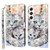 Samsung Galaxy S24 5G 3D Painted Leather Phone Case - Two Loving Cats