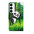 Samsung Galaxy S24 5G 3D Painting Pattern Flip Leather Phone Case - Bamboo Panda