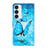 Samsung Galaxy S24 5G 3D Painting Pattern Flip Leather Phone Case - Three Butterflies