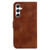 Samsung Galaxy S24 5G 7-shaped Embossed Leather Phone Case - Brown