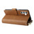 Samsung Galaxy S24 5G 9-Card Slots Zipper Wallet Bag Leather Phone Case - Brown