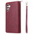 Samsung Galaxy S24 5G 9-Card Slots Zipper Wallet Bag Leather Phone Case - Wine Red