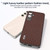 Samsung Galaxy S24 5G ABEEL Genuine Leather Luxury Black Edge Phone Case - Coffee