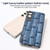 Samsung Galaxy S24 5G ABEEL Genuine Leather Mahjong Texture Series Phone Case - Blue