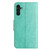 Samsung Galaxy S24 5G Butterfly Flower Pattern Flip Leather Phone Case - Green