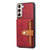 Samsung Galaxy S24 5G Calfskin Card Slot TPU + PU Phone Case - Red