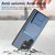 Samsung Galaxy S24 5G Carbon Fiber Card Bag Fold Stand Phone Case - Blue
