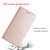 Samsung Galaxy S24 5G Carbon Fiber Texture Flip Holder Leather Phone Case - Rose Gold