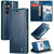Samsung Galaxy S24 5G CaseMe 003 Crazy Horse Texture Flip Leather Phone Case - Blue Green