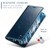 Samsung Galaxy S24 5G CaseMe 003 Crazy Horse Texture Flip Leather Phone Case - Blue Green