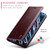 Samsung Galaxy S24 5G CaseMe 003 Crazy Horse Texture Flip Leather Phone Case - Mulberry Red