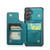 Samsung Galaxy S24 5G CaseMe C22 PC+TPU Business Style RFID Anti-theft Leather Phone Case - Blue Green