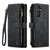 Samsung Galaxy S24 5G CaseMe C30 Card Slots Zipper Wallet Leather Phone Case - Black