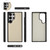 Samsung Galaxy S24 5G Crossbody Multi-functional Zipper Wallet Litchi Leather Phone Case - Beige