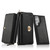 Samsung Galaxy S24 5G Crossbody Multi-functional Zipper Wallet Litchi Leather Phone Case - Black