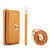 Samsung Galaxy S24 5G Crossbody Multi-functional Zipper Wallet Litchi Leather Phone Case - Orange