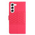 Samsung Galaxy S24 5G Diamond Embossed Skin Feel Leather Phone Case - Red